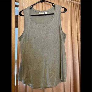 - Chico’s Silver Metallic Tank Size 2